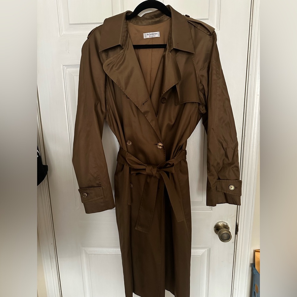Vintage Yves Saint Laurent Rive Gauge Trench Coat